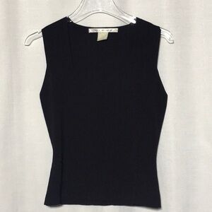 Max Studio Black Sleeveless Shell Tank